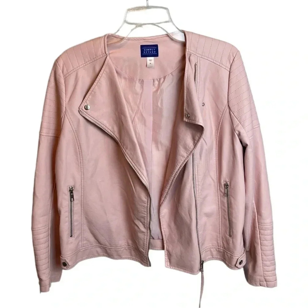 SIMPLY Styled by Sears - Pink Faux‎ Leather Jacket.